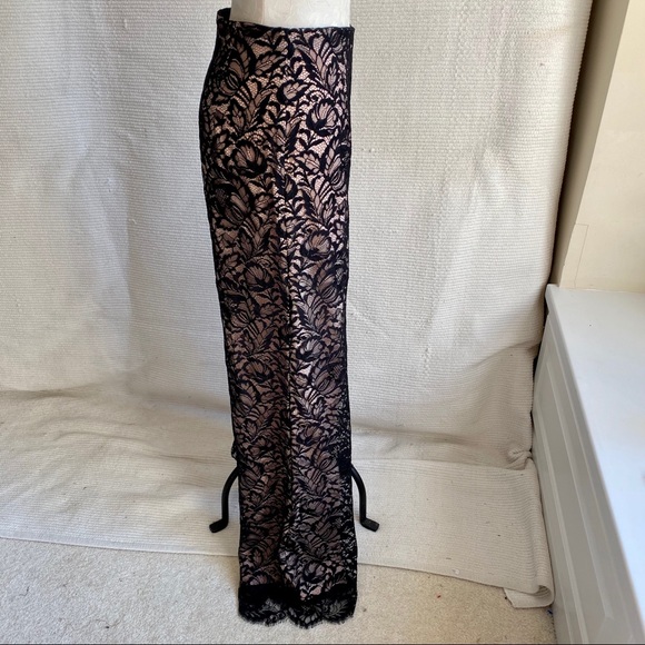 Nicole Miller 6 Tall Nude Illusion Lace Pants Glam Halloween Costume - Picture 4 of 8